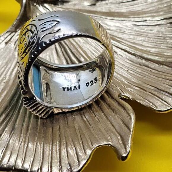 Barse, Turquoise and Sterling Silver, Size 8, Ring - Picture 3 of 5